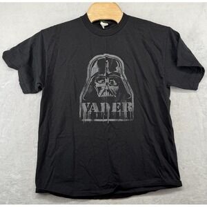 Star Wars Lucas Film Darth Vader T-Shirt Black Crewneck Vintage Men's Size L EUC